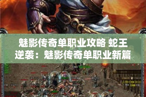 魅影传奇单职业攻略 蛇王逆袭：魅影传奇单职业新篇章