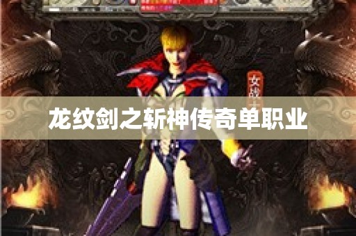 龙纹剑之斩神传奇单职业