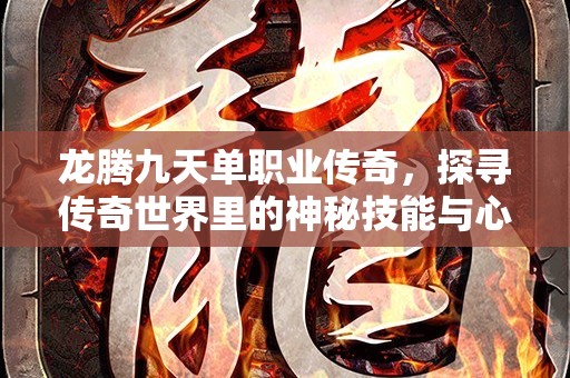 龙腾九天单职业传奇，探寻传奇世界里的神秘技能与心得体验