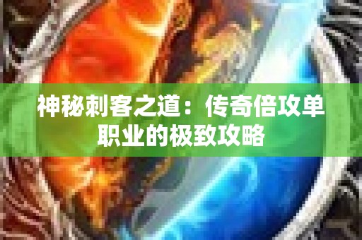 神秘刺客之道：传奇倍攻单职业的极致攻略
